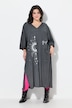 Oversized shirt, moderne print, zijsplitten