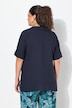 Bluse, linblanding, oversized, platekrage, halvermet