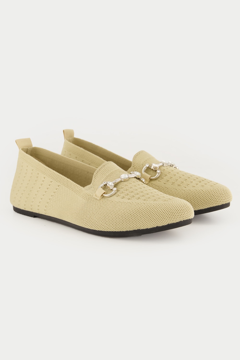 Strick-Ballerinas, Zierspange, Wechselfußbett, Weite H