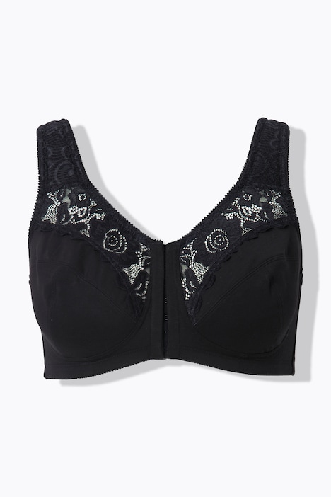 Lace Panel Underwire-Free Relief Bra