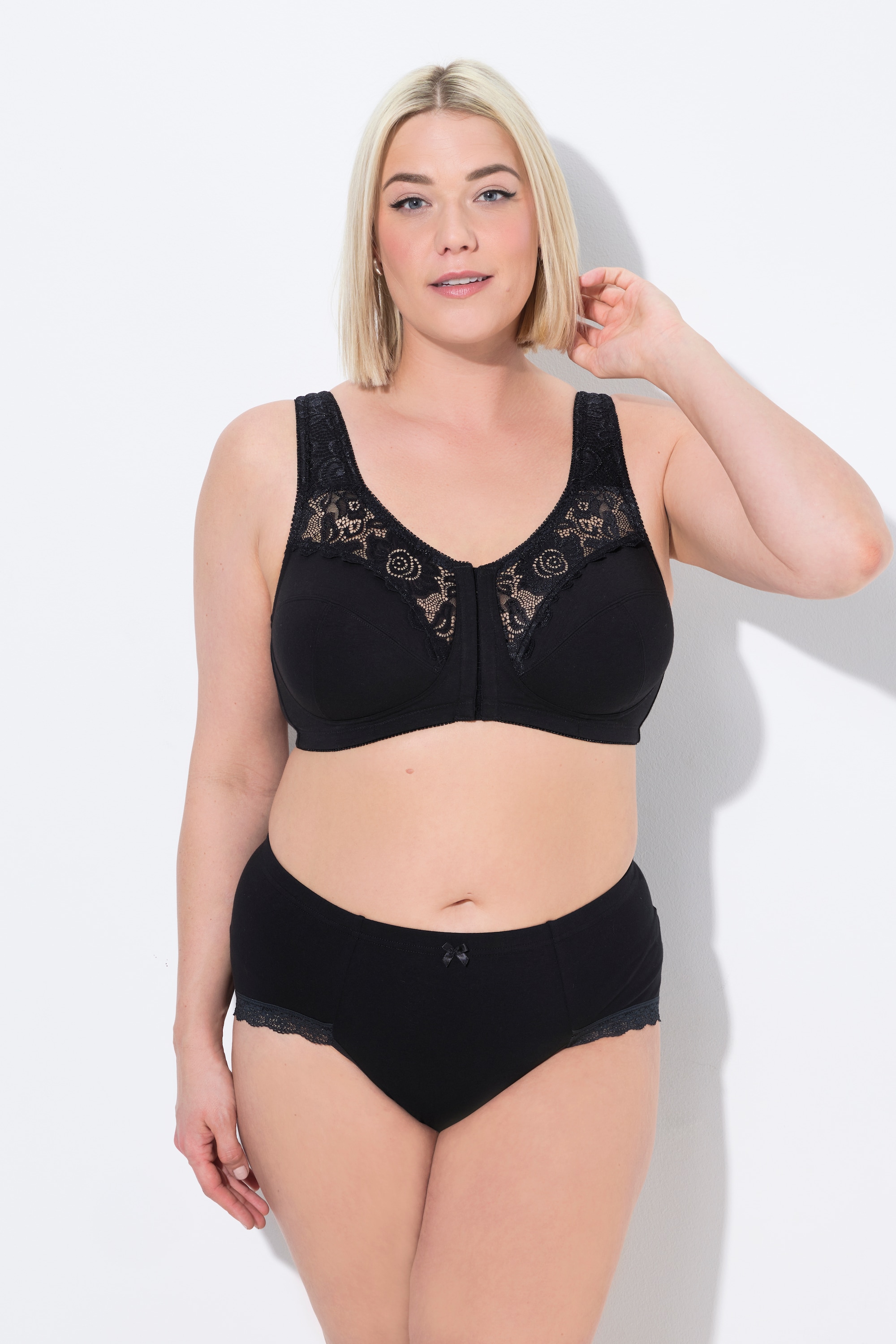 Ulla Popken Damen große Größen Entlastungs BH ohne Bügel Baumwolle