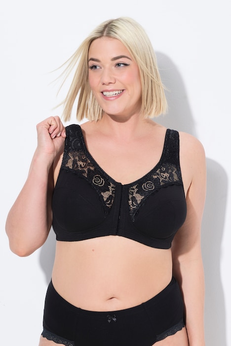 Lace Panel Underwire-Free Relief Bra