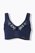 Lace Panel Underwire-Free Relief Bra
