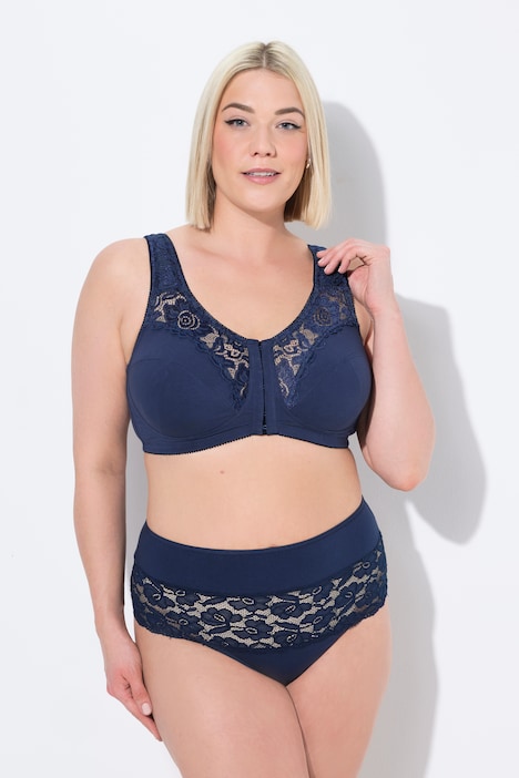 Lace Panel Underwire-Free Relief Bra