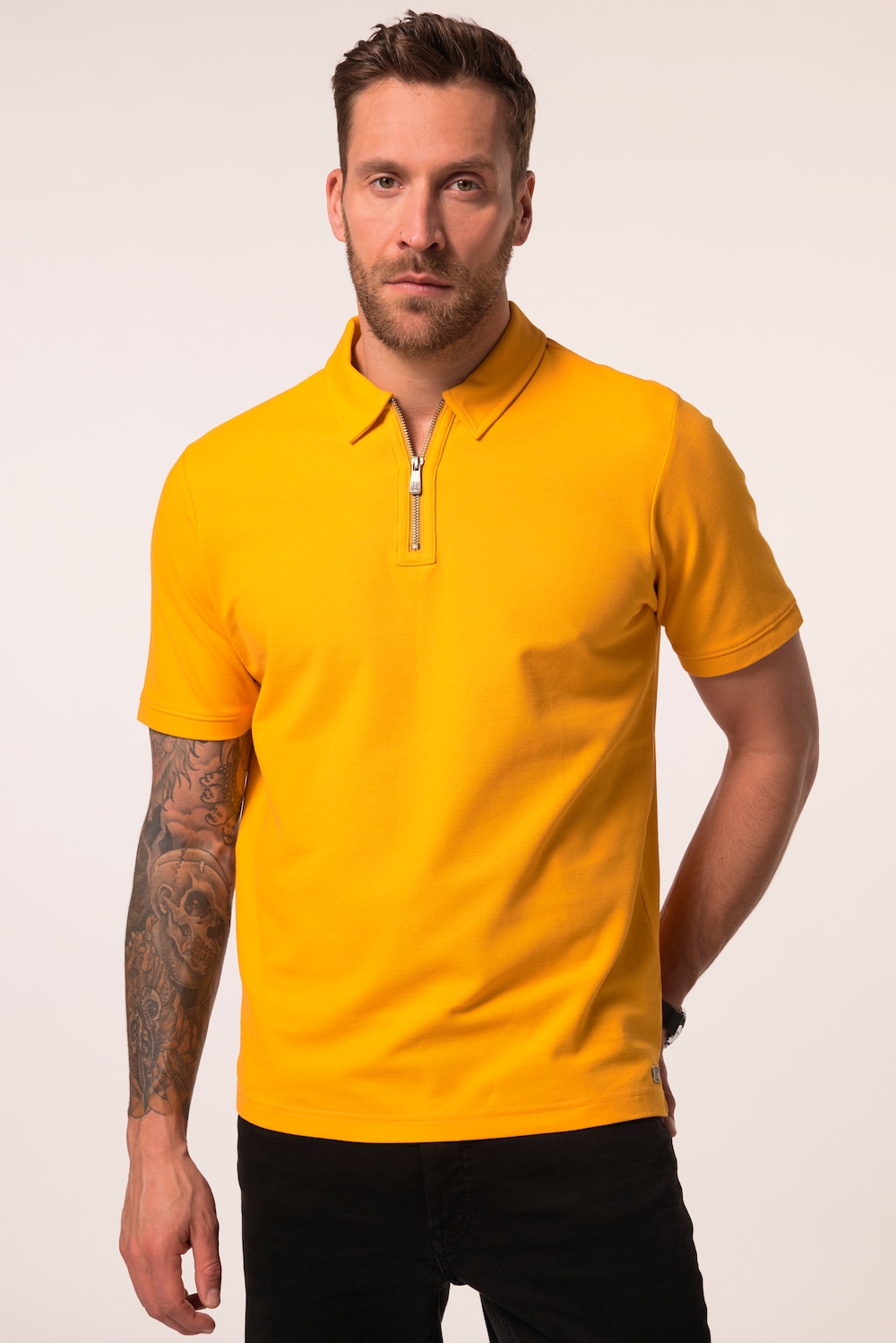 JP1880 Poloshirt, Halbarm, Piqué, Zipper, bis 8 XL