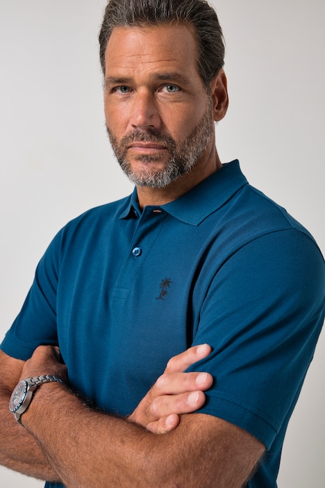 Lot de 2 polos JP 1880 en tissu piqué, manches courtes et motif brodé sur la poitrine - jusqu'au 8 XL