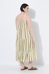 Midi-jurk met schouderbandjes, strepen, A-lijn, mouwloos