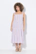 Midi-Trägerkleid, Streifen, A-Linie, ärmellos