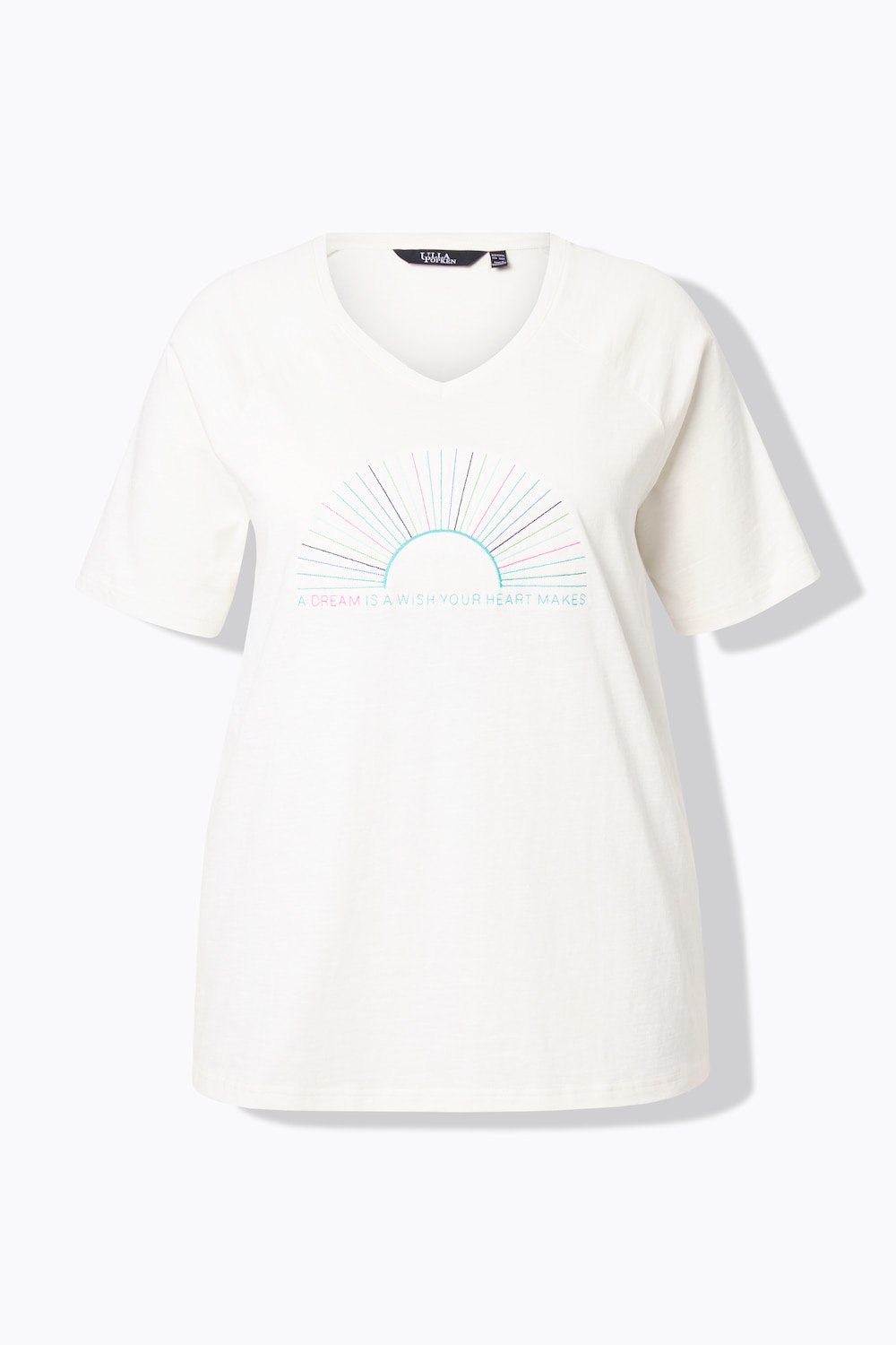 Stora storlekar T-shirt, Dam, vit, storlek: 46/48, Bomull, Ulla Popken