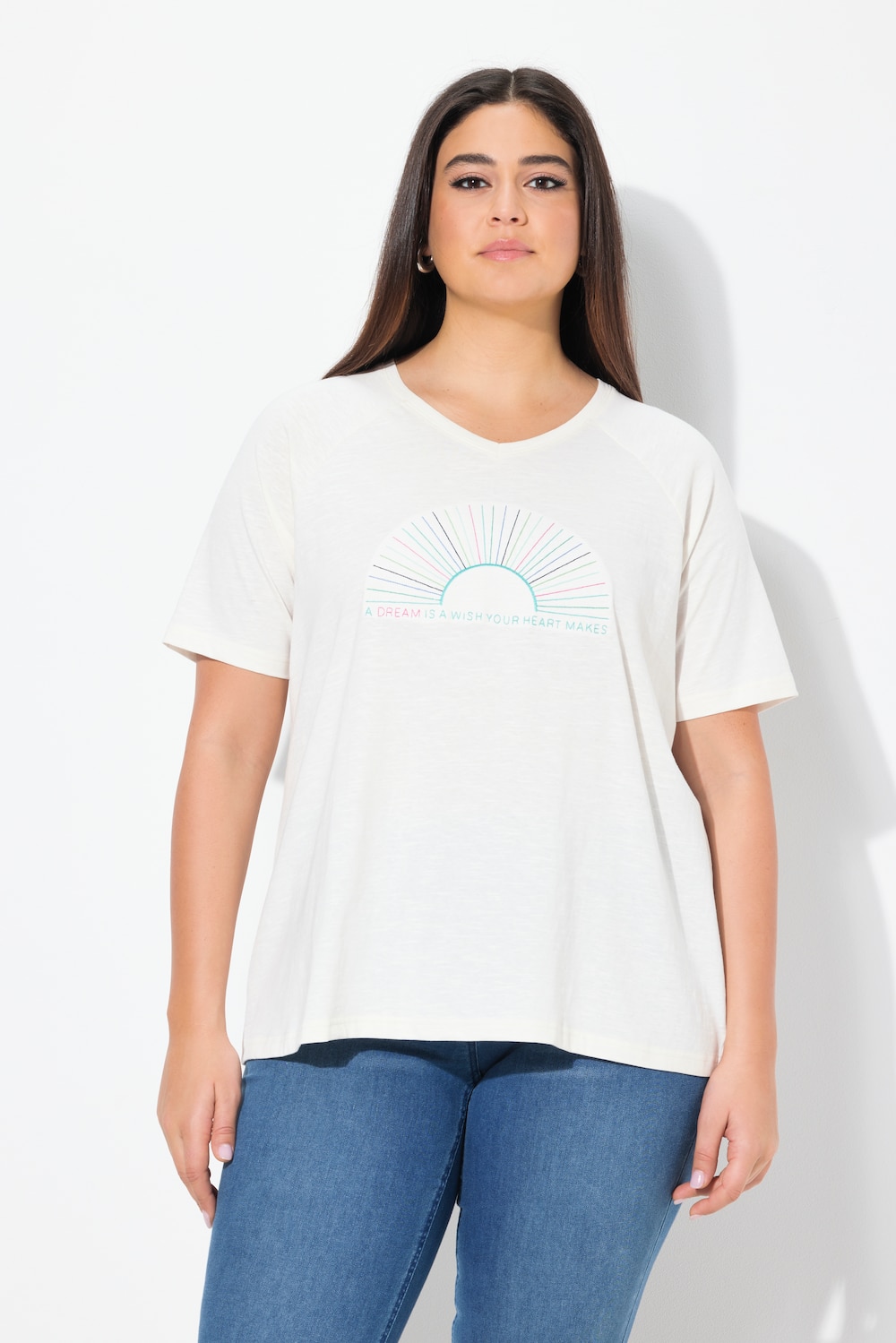 Große Größen T-Shirt, Damen, beige, Größe: 62/64, Baumwolle, Ulla Popken