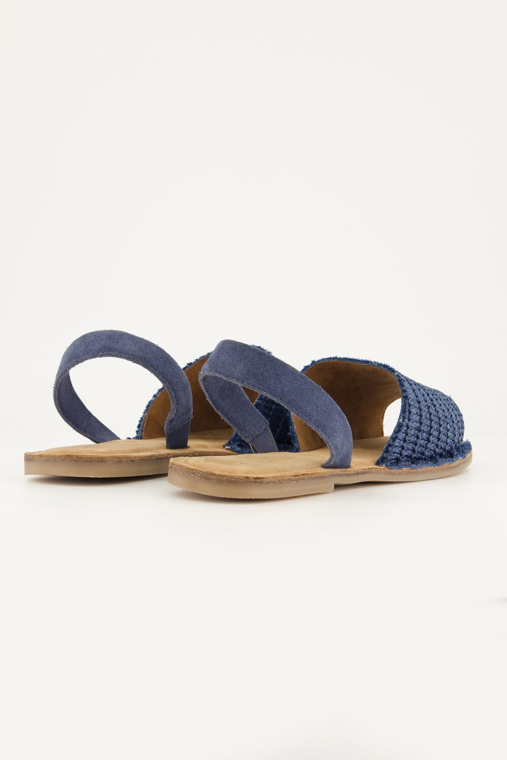 Stora storlekar Slingback-sandaler, Dam, blå, storlek: 44, Annat, Ulla Popken