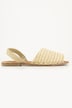 Slingback-Sandale, Raffia, Suede, Weite H