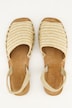 Slingback-Sandale, Raffia, Suede, Weite H