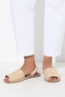 Slingback-Sandale, Raffia, Suede, Weite H