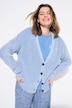 Strikkejakke, oversized, strukturstrikk