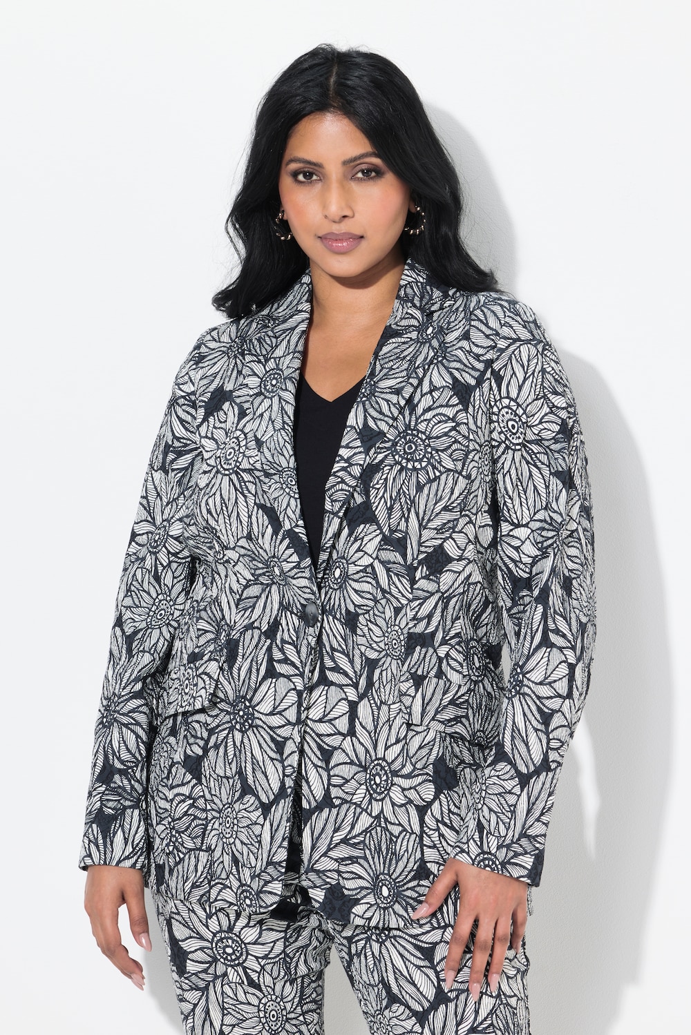 Große Größen Blazer, Damen, weiß, Größe: 54, Polyester/Viskose/Synthetische Fasern, Ulla Popken