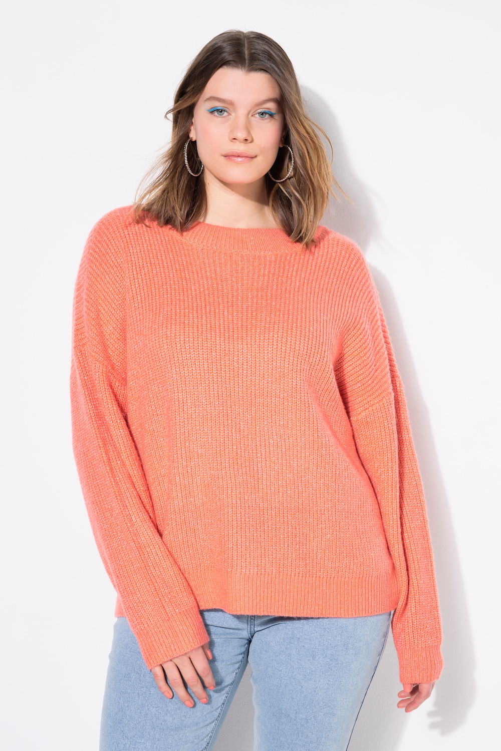 Große Größen Pullover, Damen, orange, Größe: 50/52, Polyester/Baumwolle/Synthetische Fasern, Studio Untold