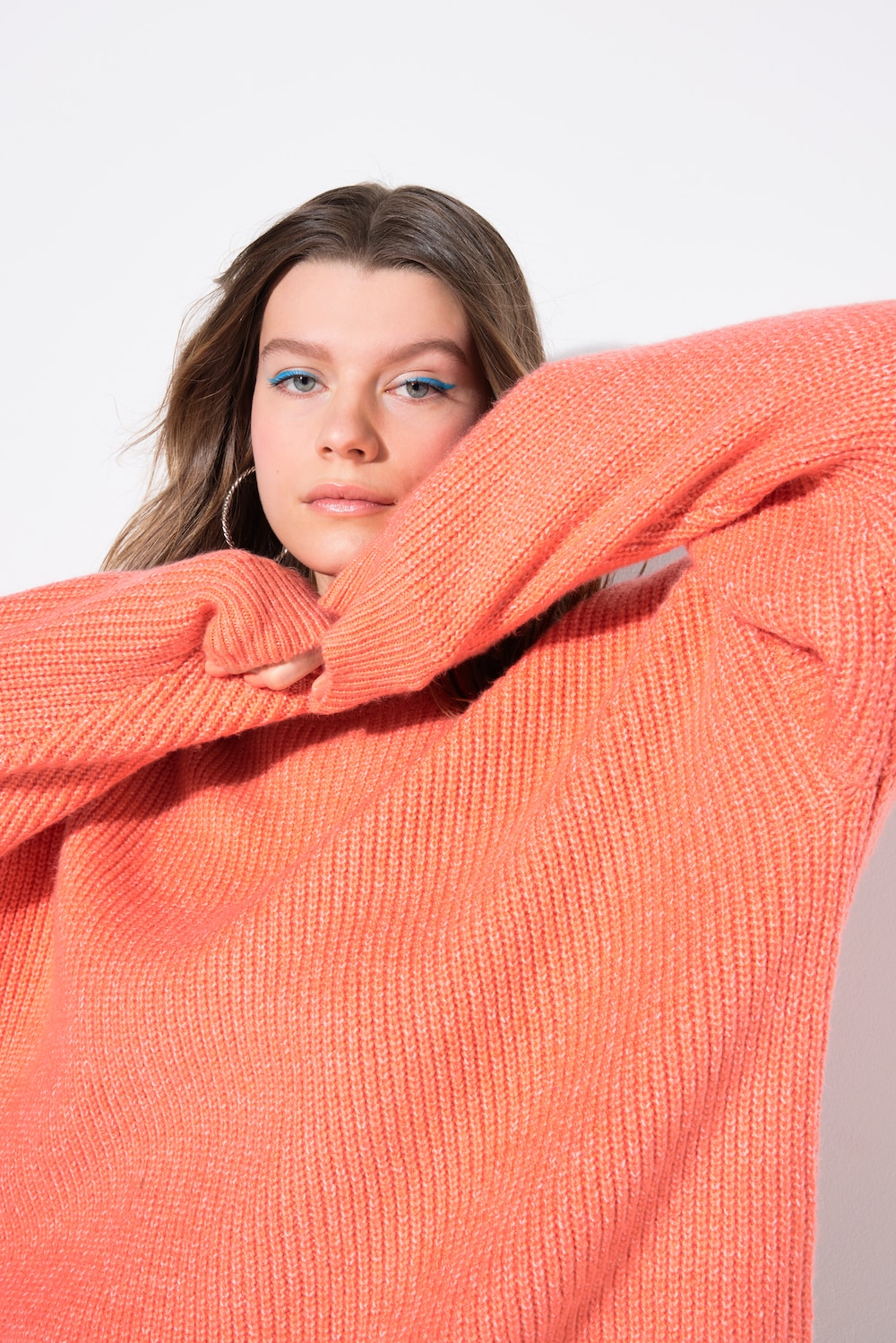 Große Größen Pullover, Damen, orange, Größe: 58/60, Polyester/Baumwolle/Synthetische Fasern, Studio Untold