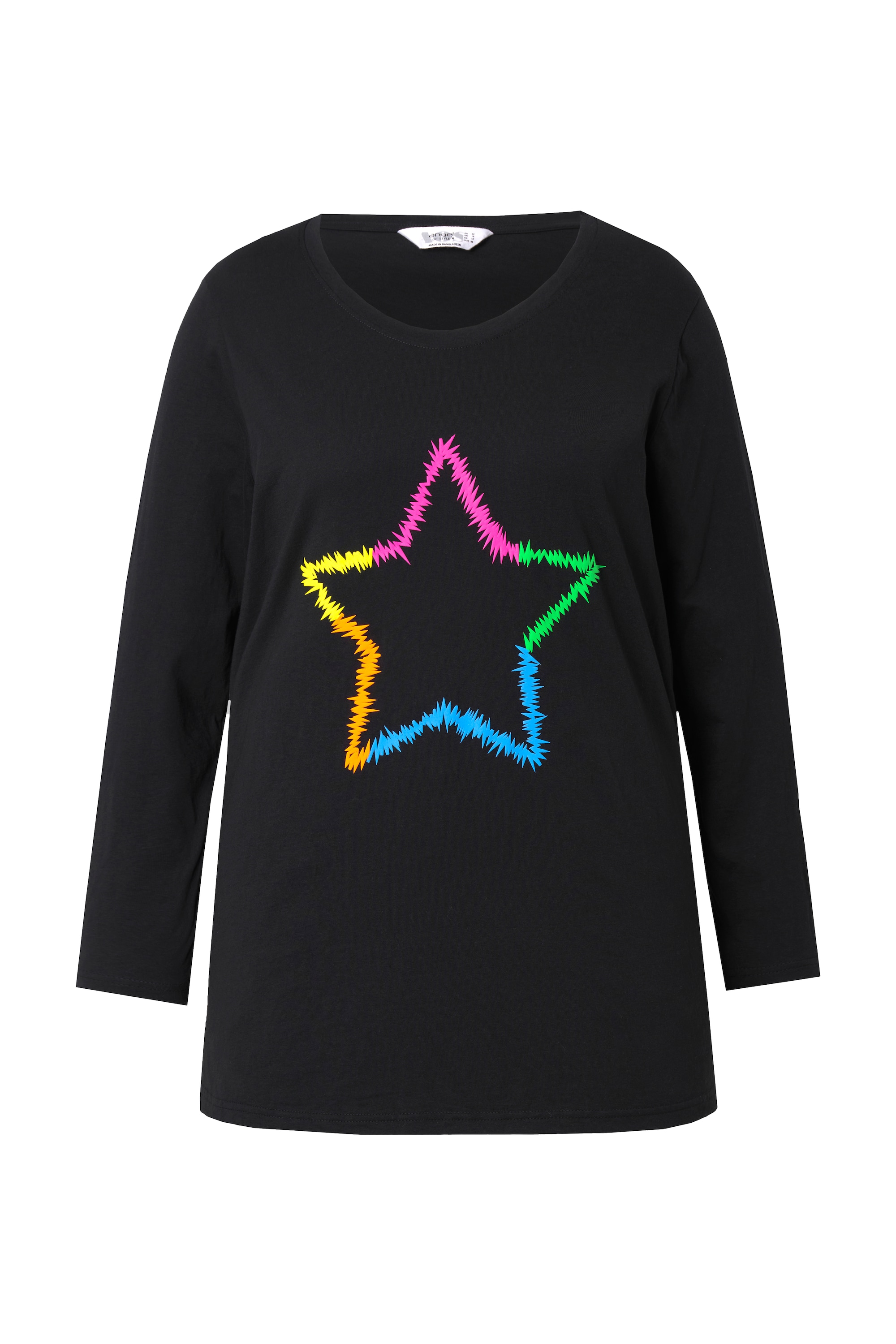 Angel of Style Damen große Größen Langarmshirt Neon Stern 838667