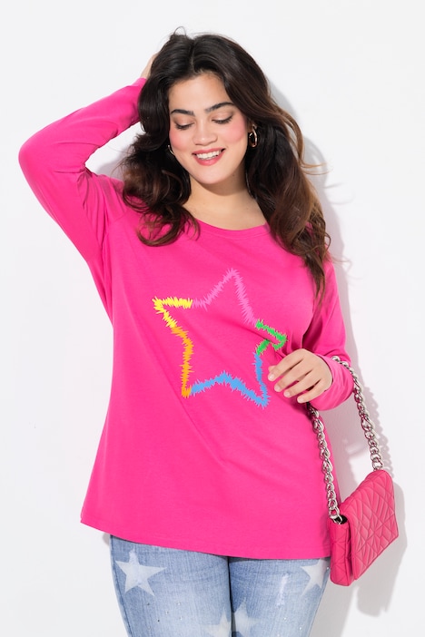 Shirt met lange mouwen, neon ster