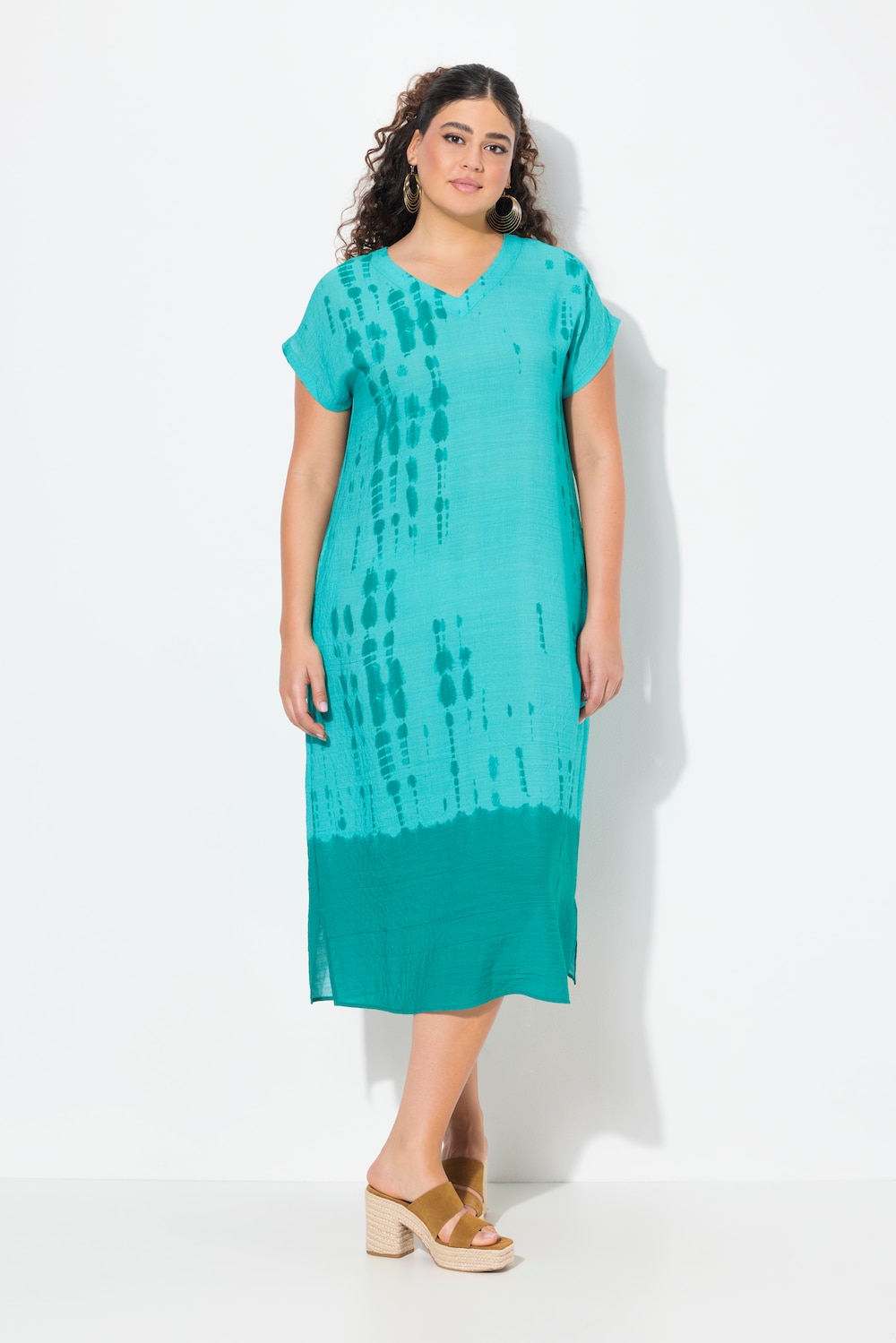 Große Größen Kaftan, Damen, grün, Größe: 62/64, Viskose/Synthetische Fasern, Ulla Popken