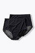 TruYou Maxislips, 2er-Pack, HighWaist, Spitzen-Rückseite