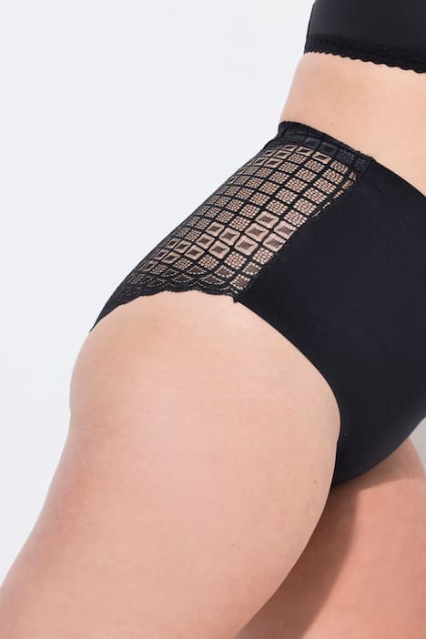 TruYou Maxislips, 2er-Pack, HighWaist, Spitzen-Rückseite