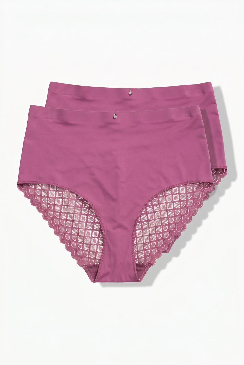 TruYou Maxislips, 2er-Pack, HighWaist, Spitzen-Rückseite