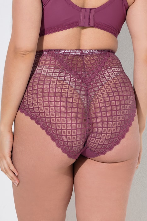 TruYou Maxislips, 2er-Pack, HighWaist, Spitzen-Rückseite
