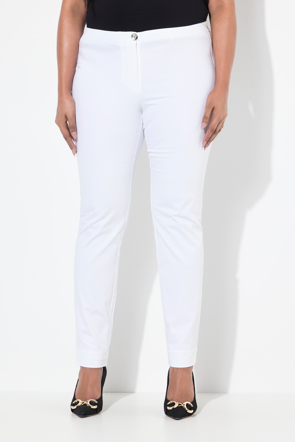 Große Größen Chino-Hose, Damen, weiß, Größe: 54, Baumwolle, Ulla Popken