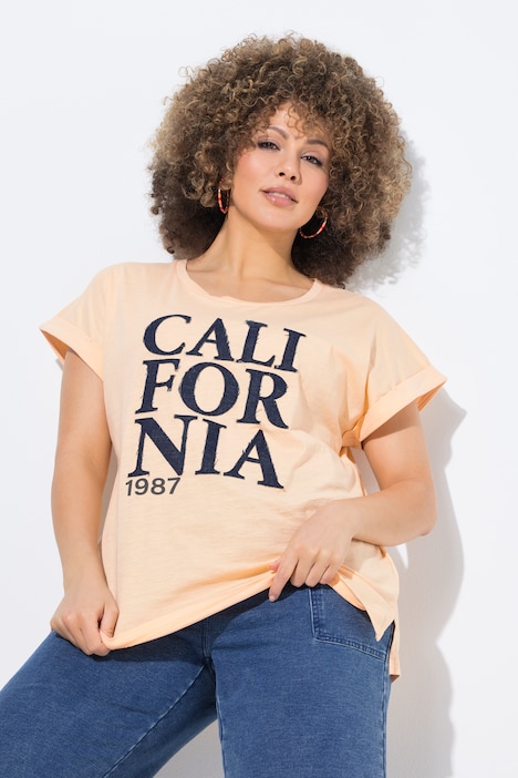 T-shirt, California, oversized, ronde hals, korte mouwen