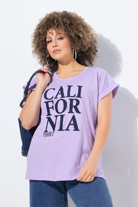 T-shirt, California, oversized, ronde hals, korte mouwen