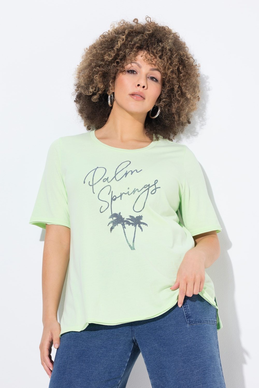 T-shirt, Palm Springs, classic, ronde hals, halflange mouwen