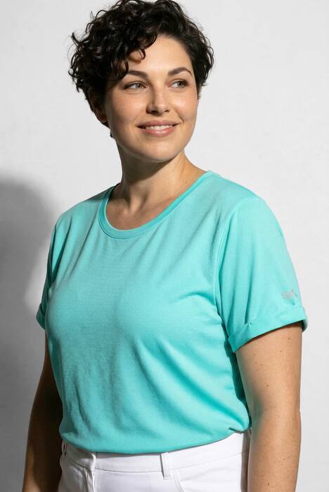 Functioneel shirt, LSF 50+, ronde hals, halflange mouwen, gerecycled