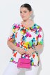 Slinky shirt, bloemen, A-lijn, ronde hals, halve mouwen