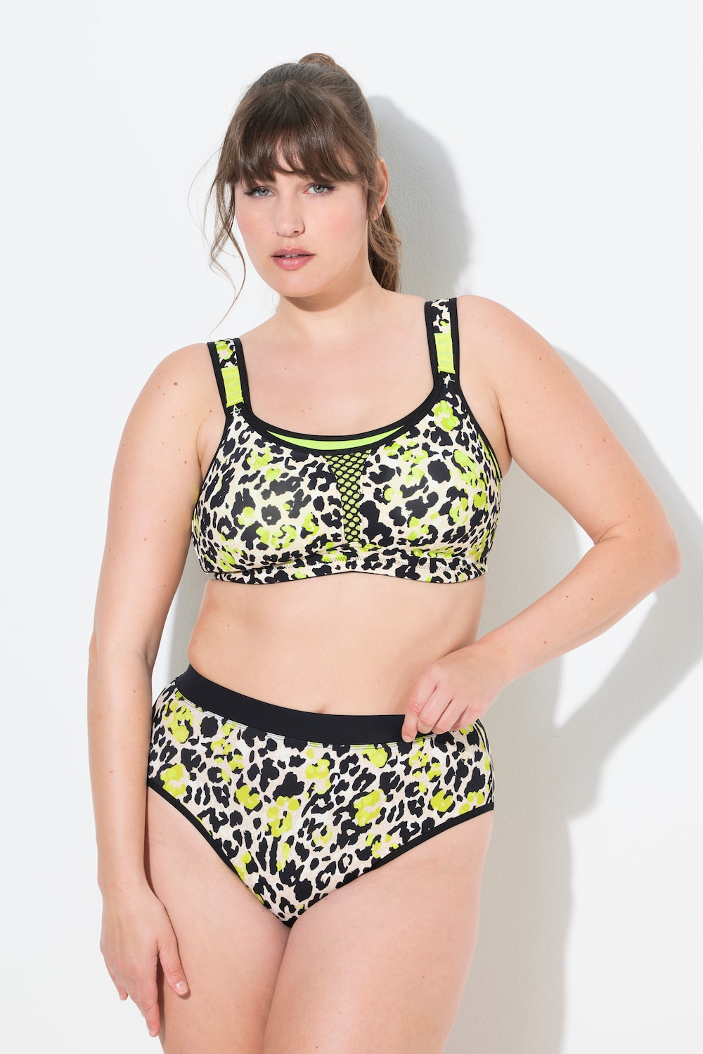 Große Größen Sport-Midislip, Damen, grün, Größe: 42/44, Baumwolle/Synthetische Fasern/Elasthan, Ulla Popken