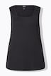 Top, ribjersey, A-lijn, carréhals, mouwloos