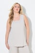 Top, ribjersey, A-lijn, carréhals, mouwloos