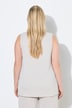 Top, ribjersey, A-lijn, carréhals, mouwloos