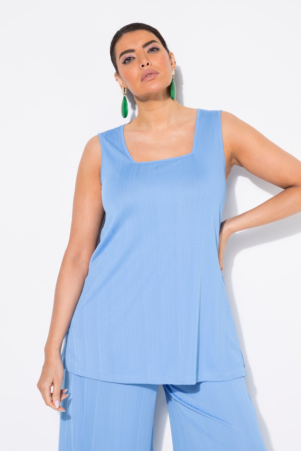 Große Größen Top, Damen, blau, Größe: 42/44, Polyester, Ulla Popken