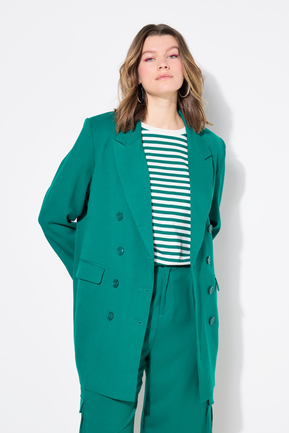 Blazer, Straight Fit, doppelreihig, Revers, Langarm