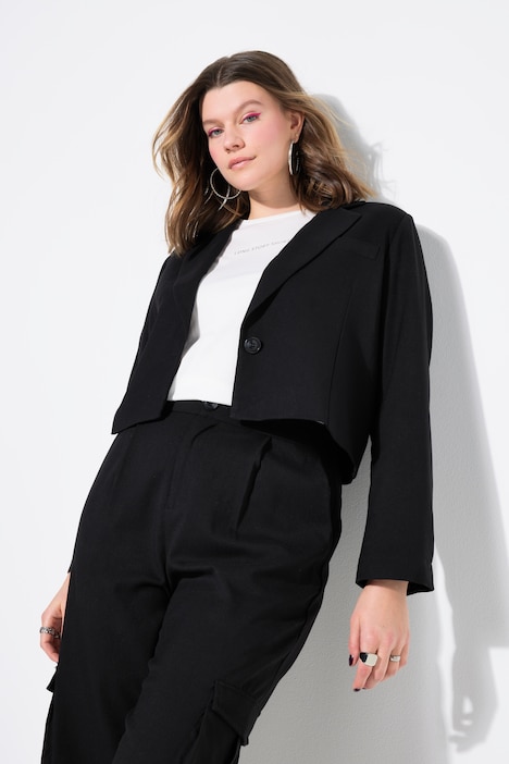 Blazer, løs passform, cropped