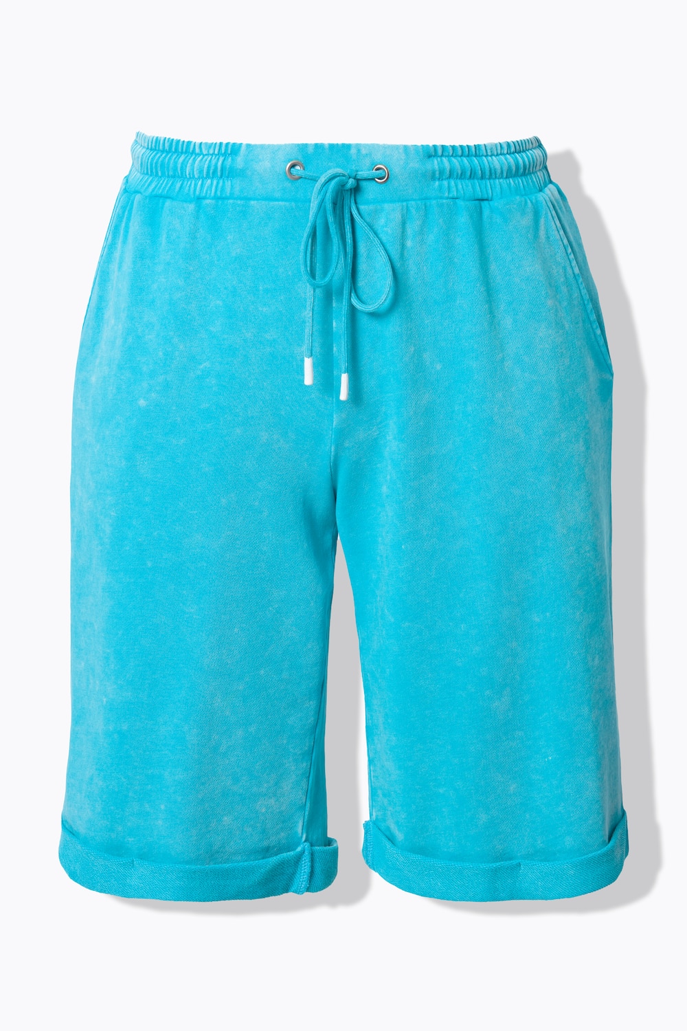 Stora storlekar Mjukisshorts Mary, Dam, turkos, storlek: 54/56, Bomull, Ulla Popken