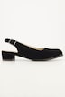 Slingbacks en cuir suédé. Boucle sur le côté - largeur H