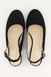 Slingbacks en cuir suédé. Boucle sur le côté - largeur H