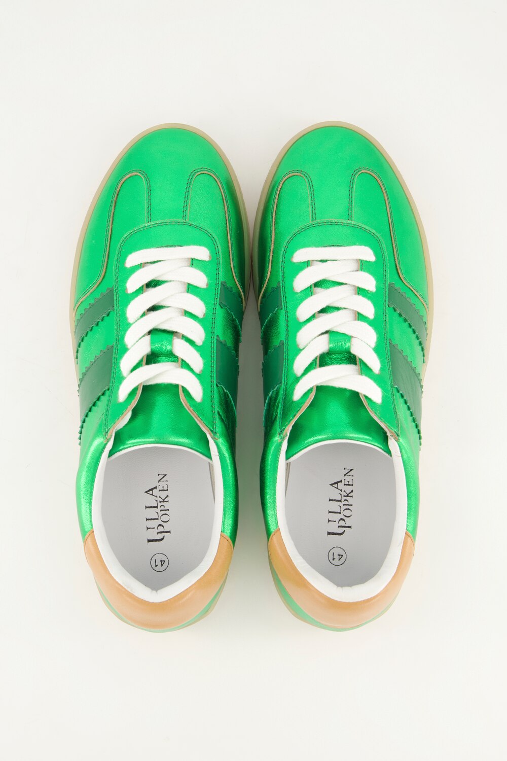 Stora storlekar Sneakers, Dam, grön, storlek: 41, Läder/Annat, Ulla Popken