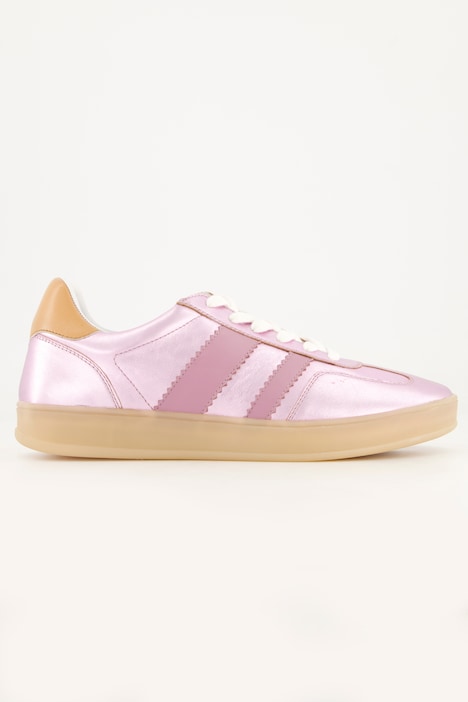 Sneaker, Metallic-læserlook, bredde H