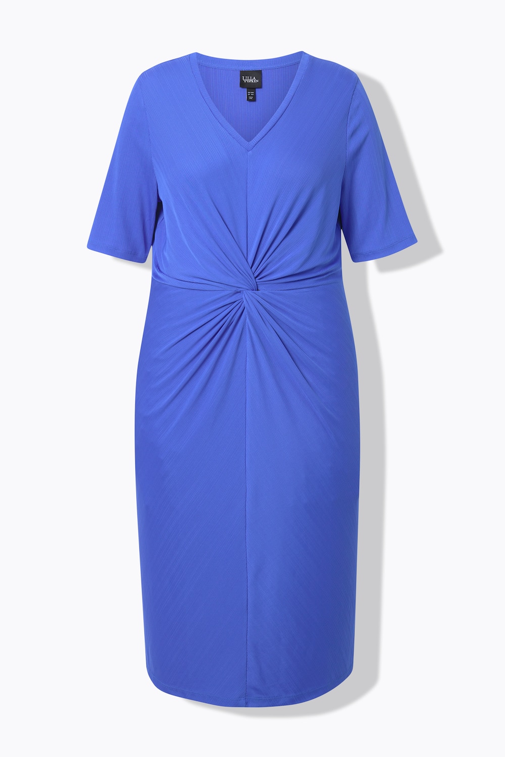 Stora storlekar Jerseyklänning, Dam, blå, storlek: 62/64, Polyester, Ulla Popken