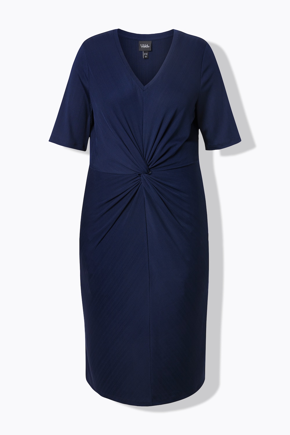Stora storlekar Jerseyklänning, Dam, blå, storlek: 58/60, Polyester, Ulla Popken