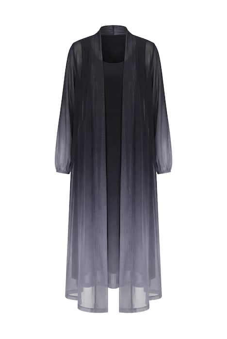 Bunda, rovný střih, síťovina s barevným přechodem